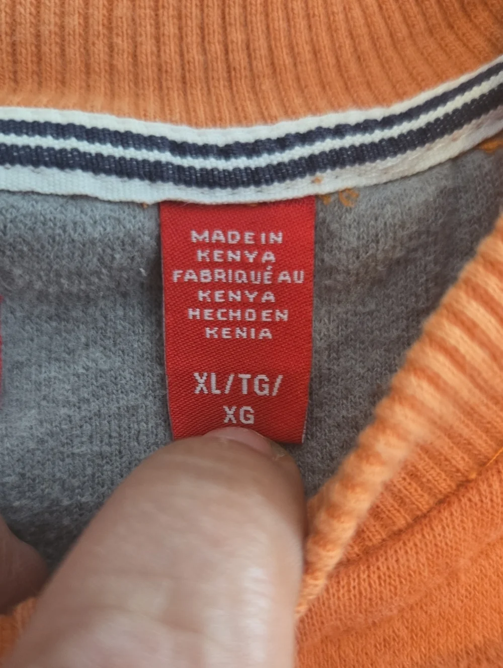 IZOD Men’s XL Orange Crewneck Sweatshirt Pullover Embroidered Logo